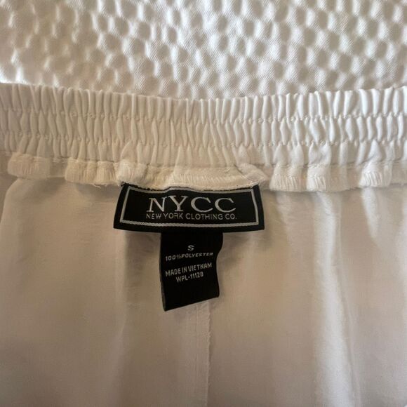 NYCC Women's White Midi Long Button Elastic Waist Tie Front Skirt Size S - Picture 6 of 7